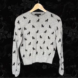FOREVER 21 Poodle Pattern Vintage inspired Cardigan